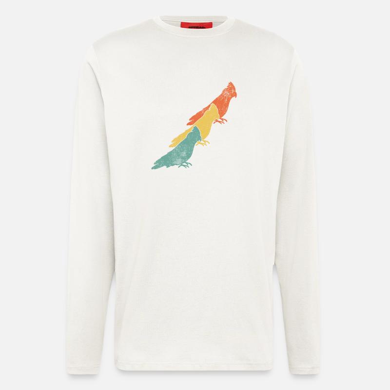 Nymphensittiche Vogel - Langarmshirt - made by SPREAD  - OFF WHITE