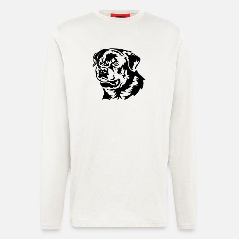 Rottweiler Kopf - Langarmshirt - made by SPREAD  - OFF WHITE