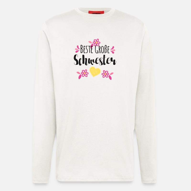 Beste Große Schwester - Langarmshirt - made by SPREAD  - OFF WHITE