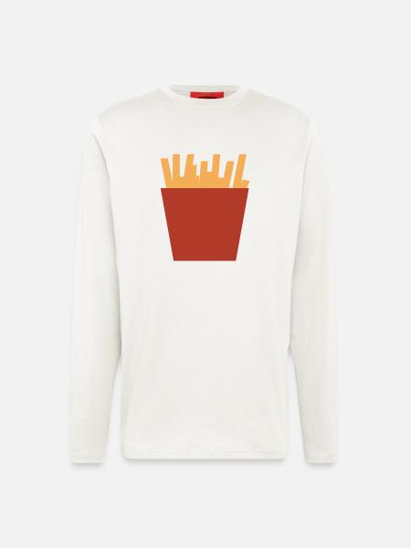 sac de frites Français - Manches longues bio décontracté fabriqué en UE - OFF WHITE