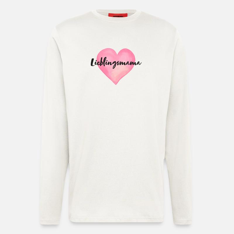 Lieblingsmama Mama Herz - Langarmshirt - made by SPREAD - OFF WHITE