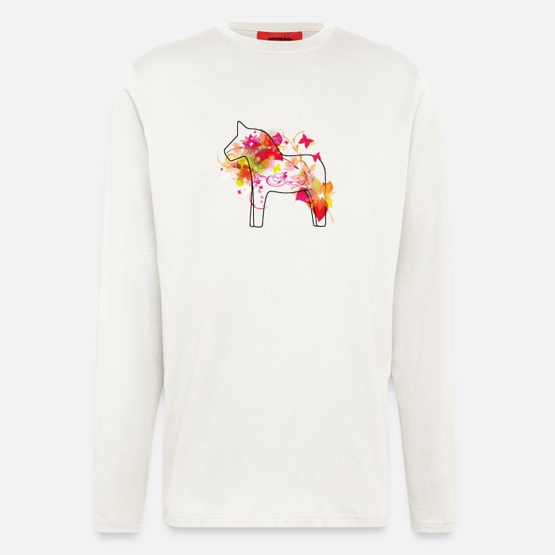 Dala Pferd Bunt - Langarmshirt - made by SPREAD  - OFF WHITE