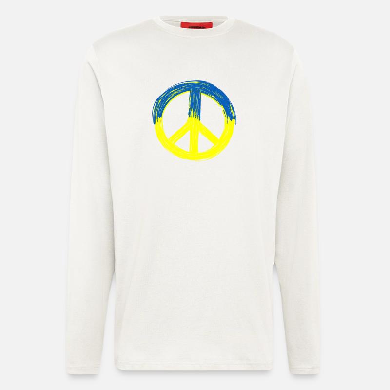 Peace for Ukraine - Longsleeve - made by SPREAD - OFF WHITE