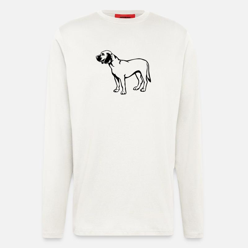 Hannoverscher Schweisshund - Langarmshirt - made by SPREAD  - OFF WHITE