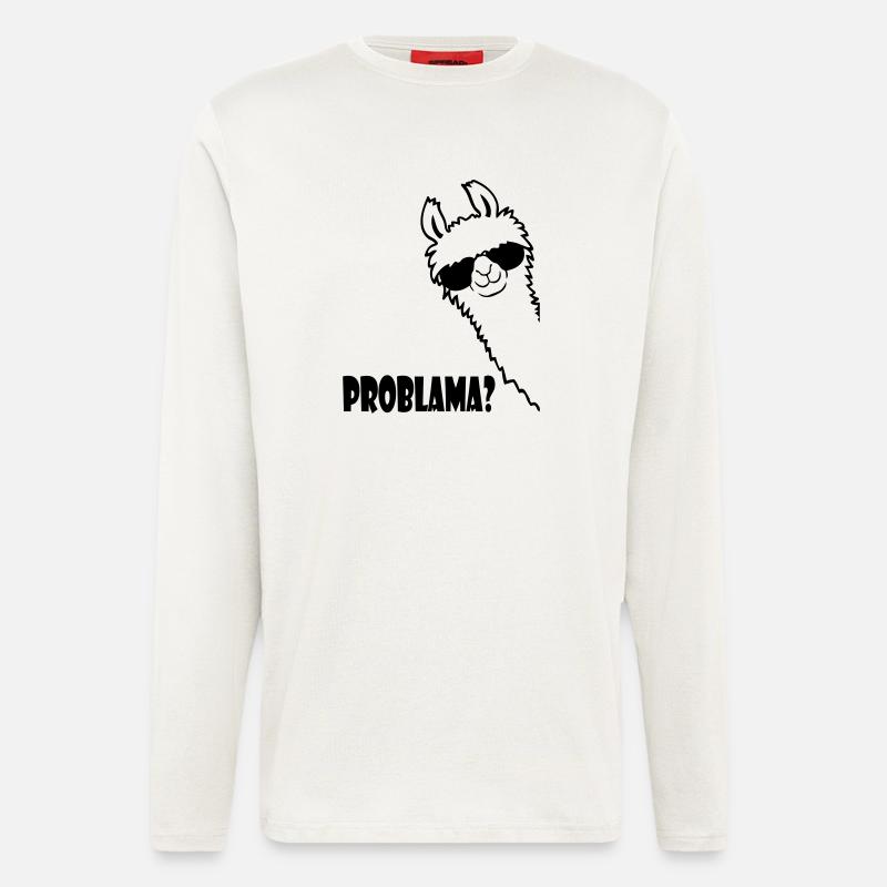 Lama Problama Question - Longsleeve - made by SPREAD  - OFF WHITE