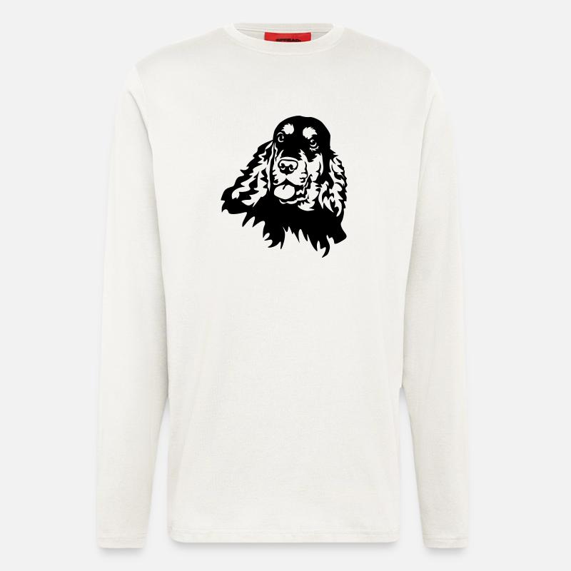 Cocker Spaniel Head - Longsleeve - made by SPREAD  - OFF WHITE