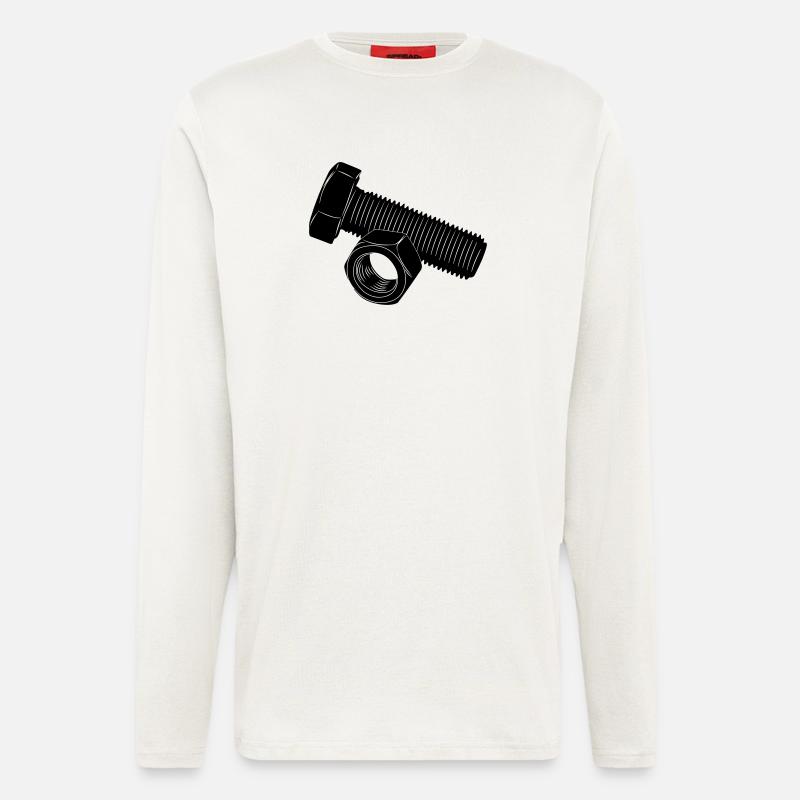 Schraube und Mutter - Langarmshirt - made by SPREAD  - OFF WHITE