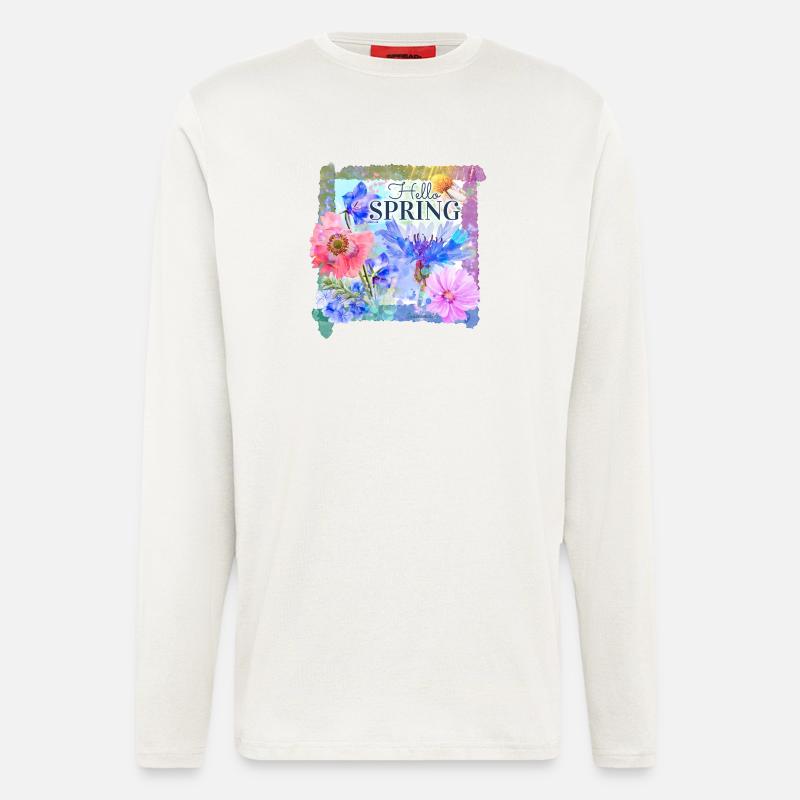 Spring flowers | hello spring - Longsleeve - made by SPREAD  - OFF WHITE