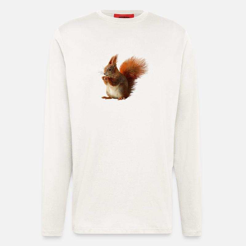 Eichhörnchen - Langarmshirt - made by SPREAD  - OFF WHITE