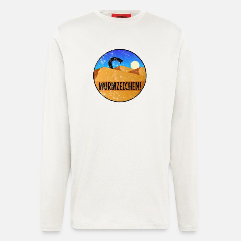 Wurmzeichen washed - Langarmshirt - made by SPREAD  - OFF WHITE