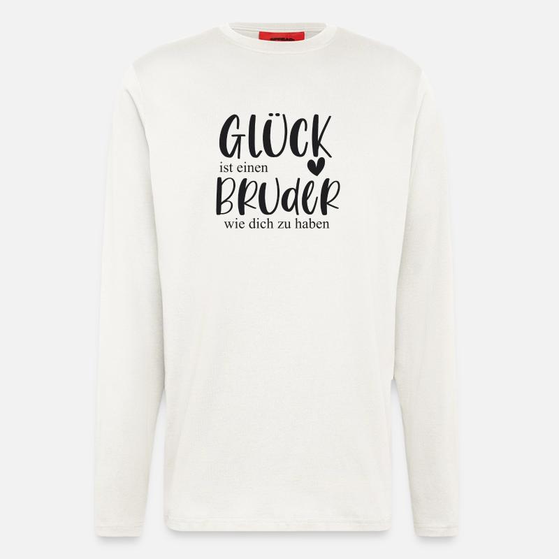 Bruder süßes Geschenk Bedanken - Langarmshirt - made by SPREAD  - OFF WHITE
