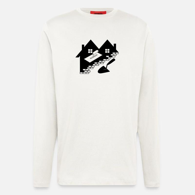 Mason stucco Construction worker - Longsleeve - made by SPREAD  - OFF WHITE