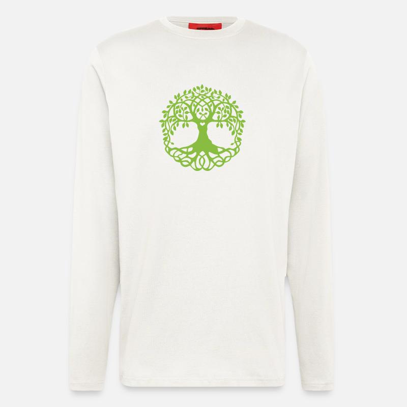 Mandala Baum des Lebens - Langarmshirt - made by SPREAD  - OFF WHITE