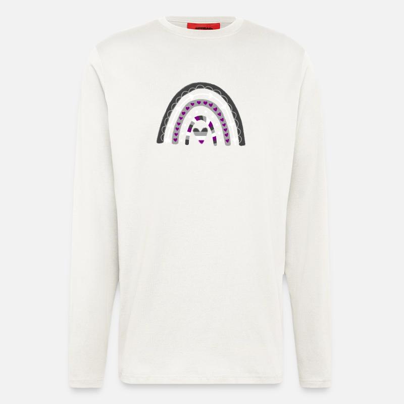 Asexual Pride Boho Rainbow - Longsleeve - made by SPREAD  - OFF WHITE
