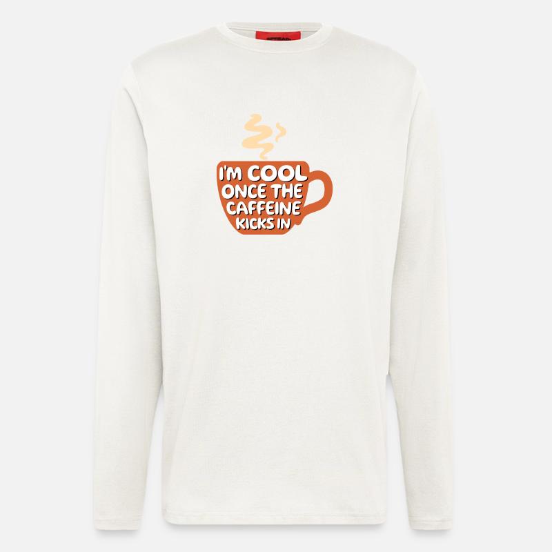 Kaffeeliebhaber Cool Statement Kaffee Kaffeetasse - Langarmshirt - made by SPREAD - OFF WHITE