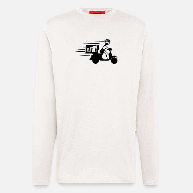 Scooter-Paket oder SMS-Lieferung - Langarmshirt - made by SPREAD  - OFF WHITE
