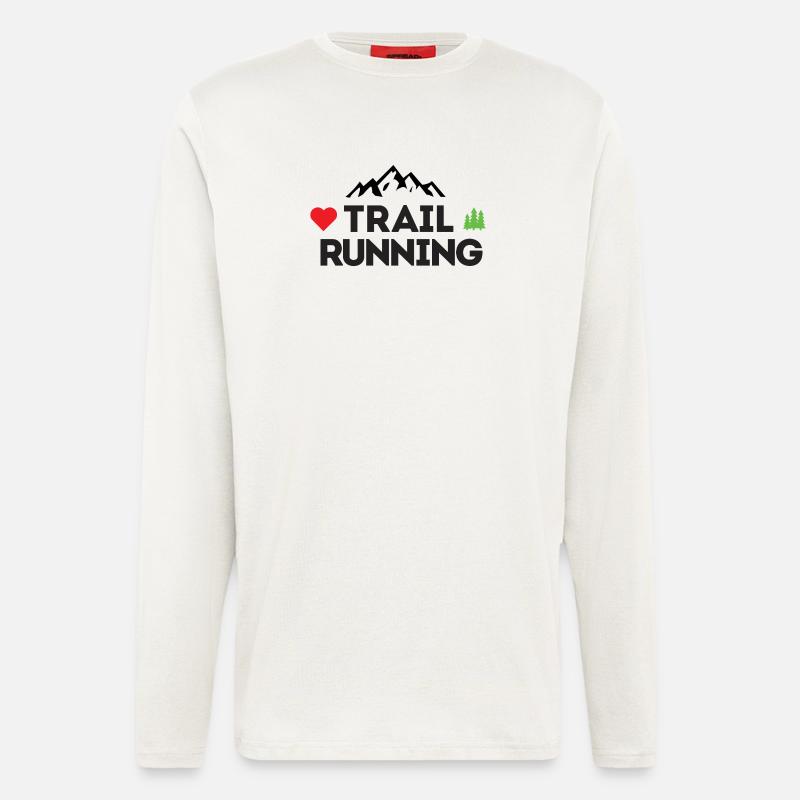 Ich liebe Trailrunning - Langarmshirt - made by SPREAD  - OFF WHITE