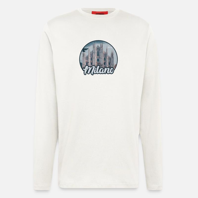 Milano Duomo Skyline - Langarmshirt - made by SPREAD  - OFF WHITE