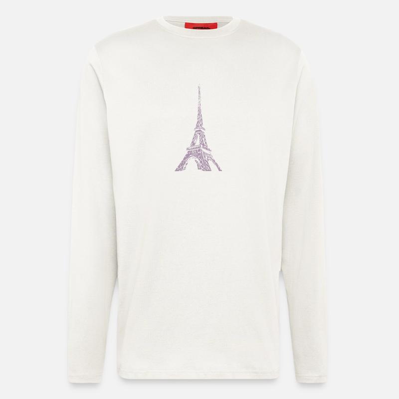 Paris Eiffelturm - Langarmshirt - made by SPREAD  - OFF WHITE