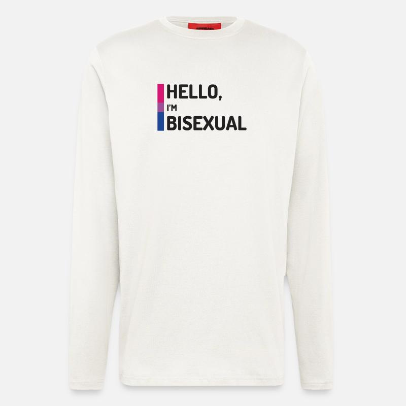 Hallo, ich bin bisexuell - Langarmshirt - made by SPREAD  - OFF WHITE