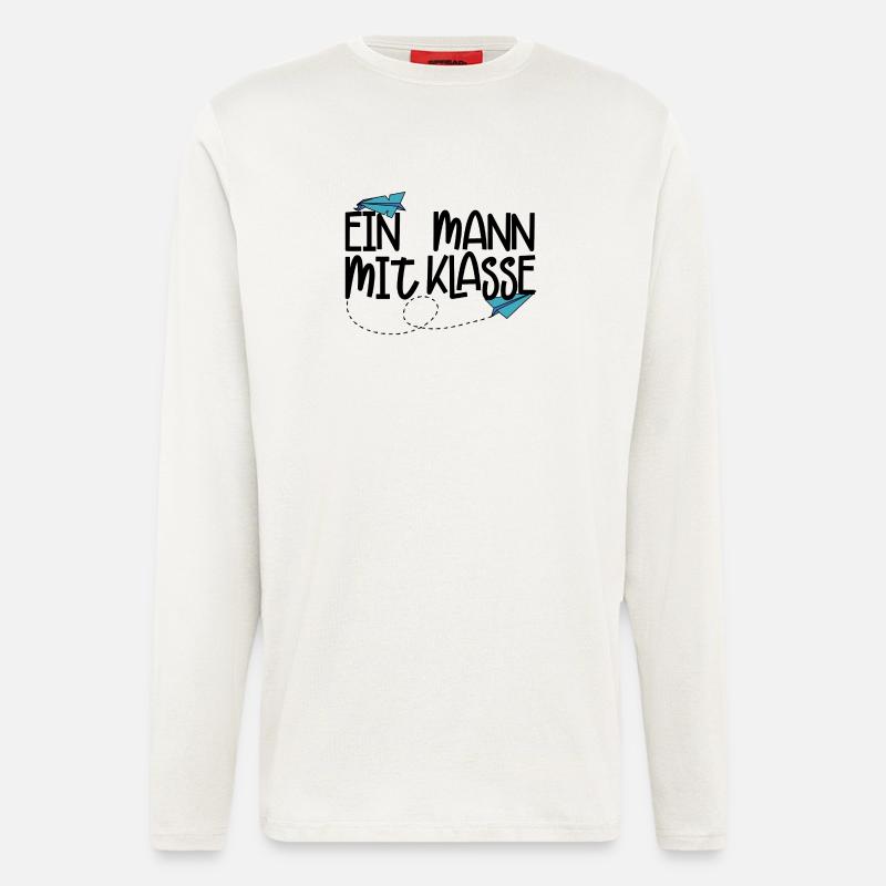 Ein Mann mit Klasse - (schwarz) - Langarmshirt - made by SPREAD  - OFF WHITE