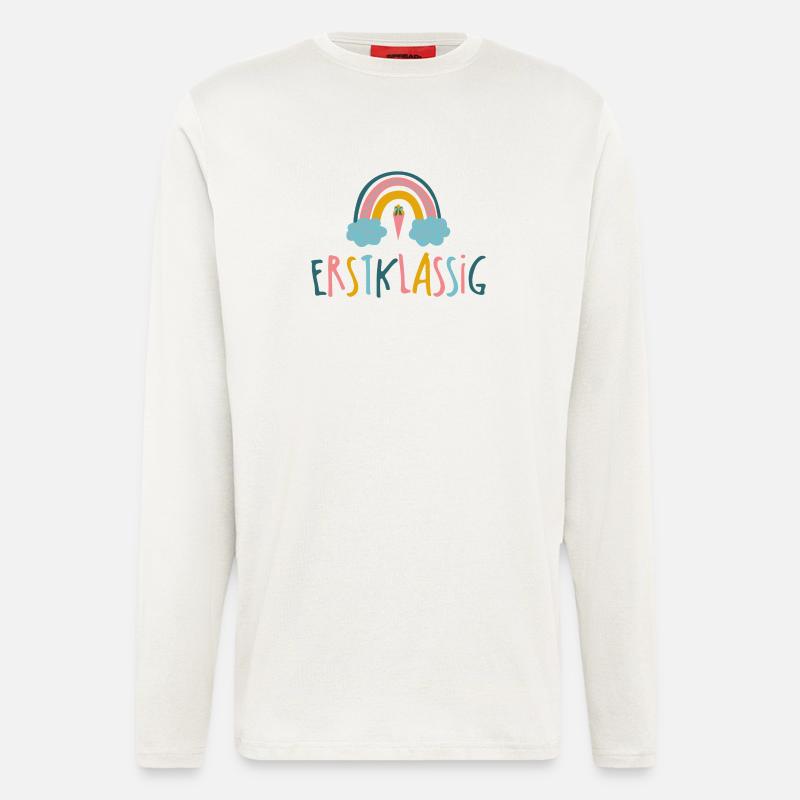 Erstlassig - Schulkind - Regenbogen - Langarmshirt - made by SPREAD  - OFF WHITE