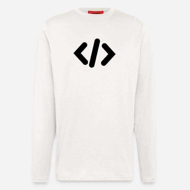 Code du programmeur - Manches longues bio décontracté fabriqué en UE - OFF WHITE