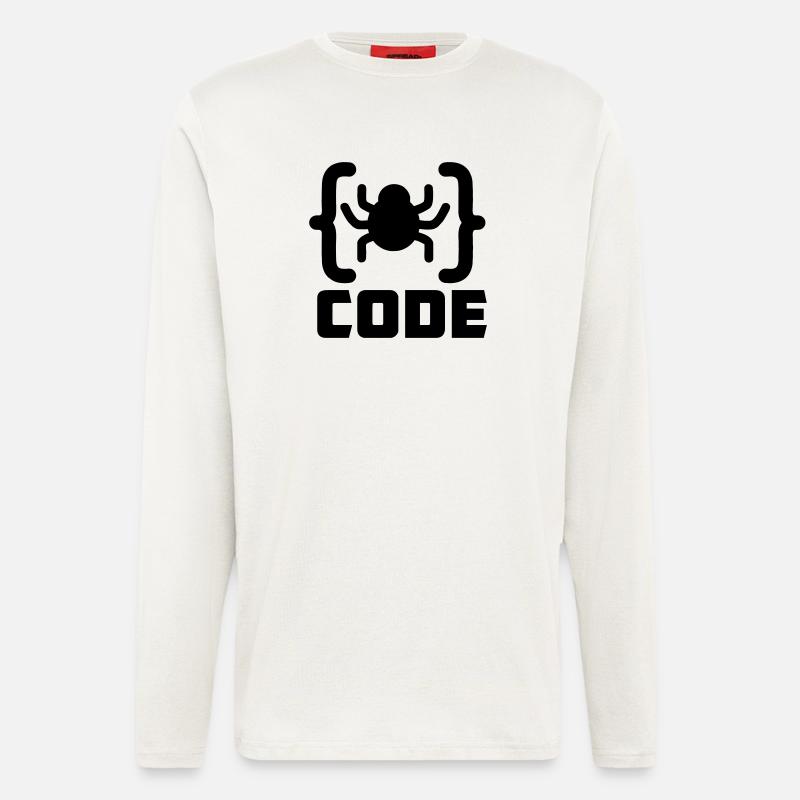 Spin Logo Schattenbild Spionage Software - Langarmshirt - made by SPREAD  - OFF WHITE