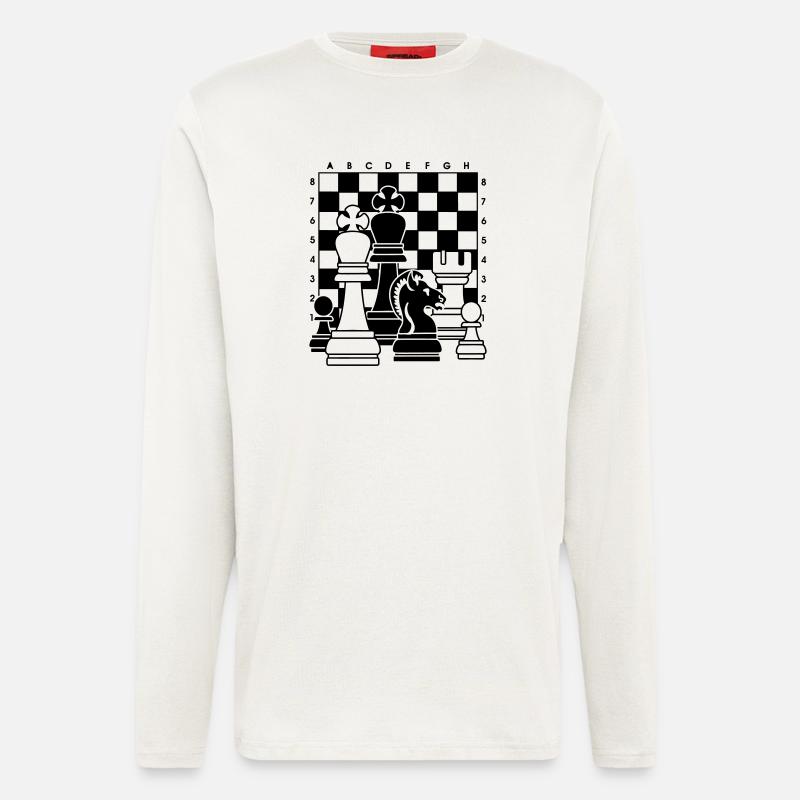 Schach - Langarmshirt - made by SPREAD  - OFF WHITE