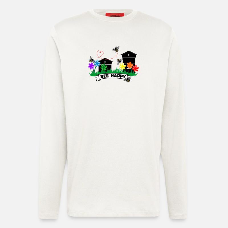 Honiggewächshäuser und Blumen - Langarmshirt - made by SPREAD  - OFF WHITE