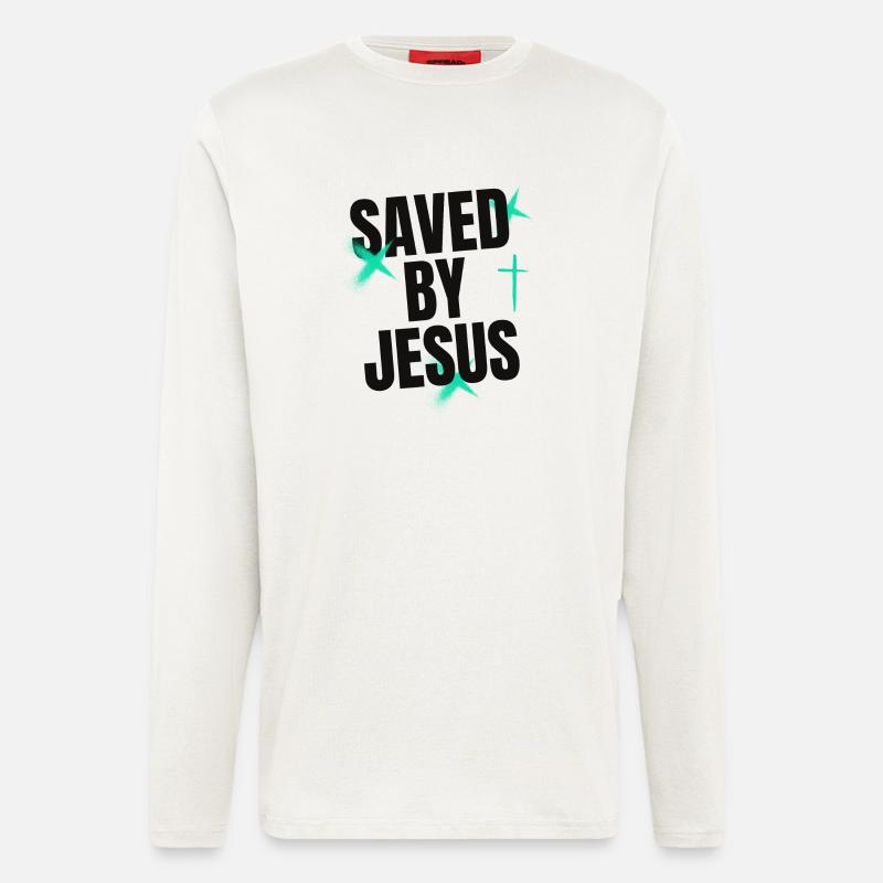Saved by Jesus - Longsleeve - made by SPREAD - OFF WHITE