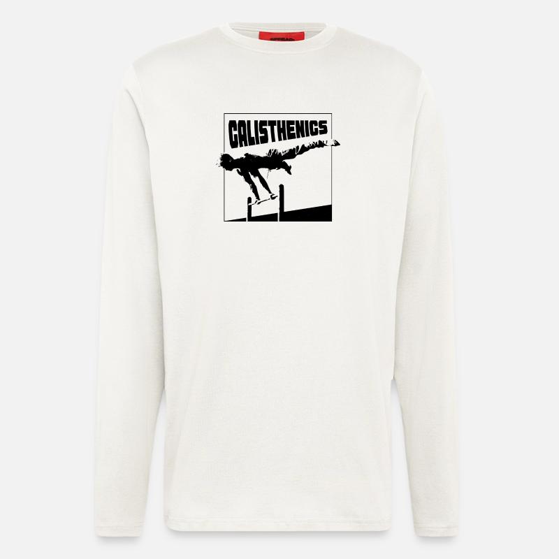 Calisthenics Planche Pose Silhouette - Longsleeve - made by SPREAD - OFF WHITE