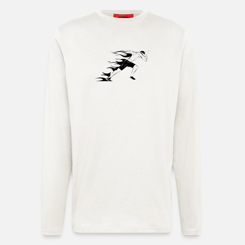 Runner Icon Illustration Sprinter Graphic icon - Longsleeve - made by SPREAD - OFF WHITE