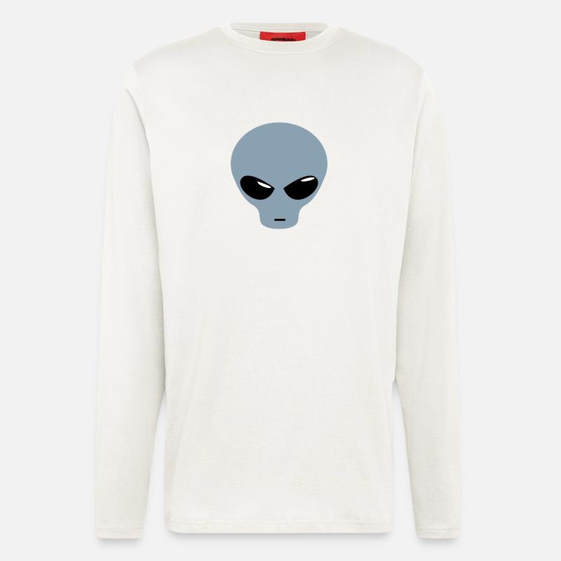 Außerirdisches Design - Langarmshirt - made by SPREAD  - OFF WHITE