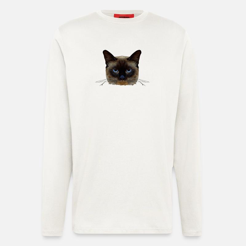 Siam katze, süße Tees, closing - Langarmshirt - made by SPREAD  - OFF WHITE