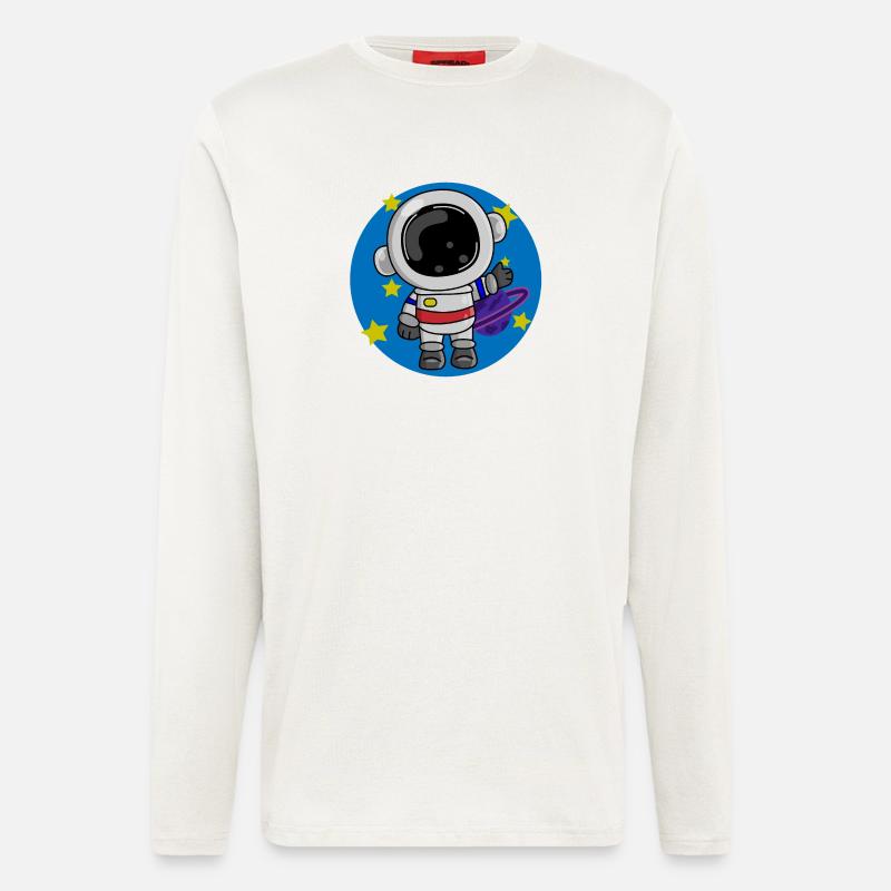 Astronaut, Kosmos, Spaceman - Langarmshirt - made by SPREAD  - OFF WHITE