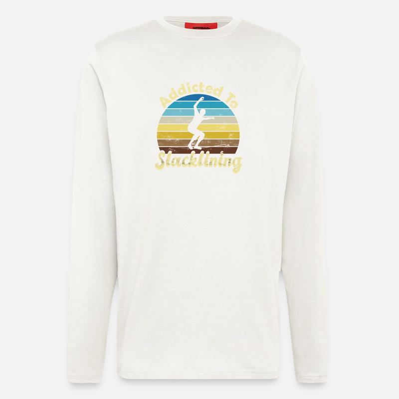 Slackline Slacken Slacklining - Longsleeve - made by SPREAD  - OFF WHITE