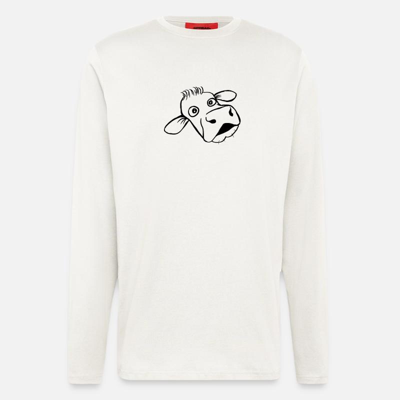 Kuh - Langarmshirt - made by SPREAD - OFF WHITE