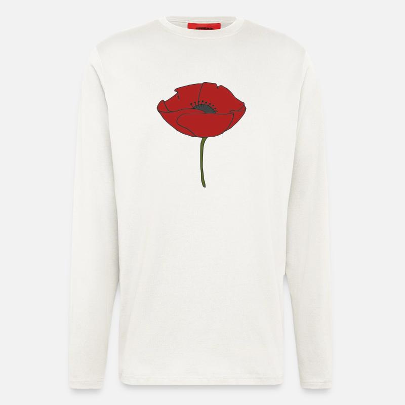 mohnblume - Langarmshirt - made by SPREAD  - OFF WHITE