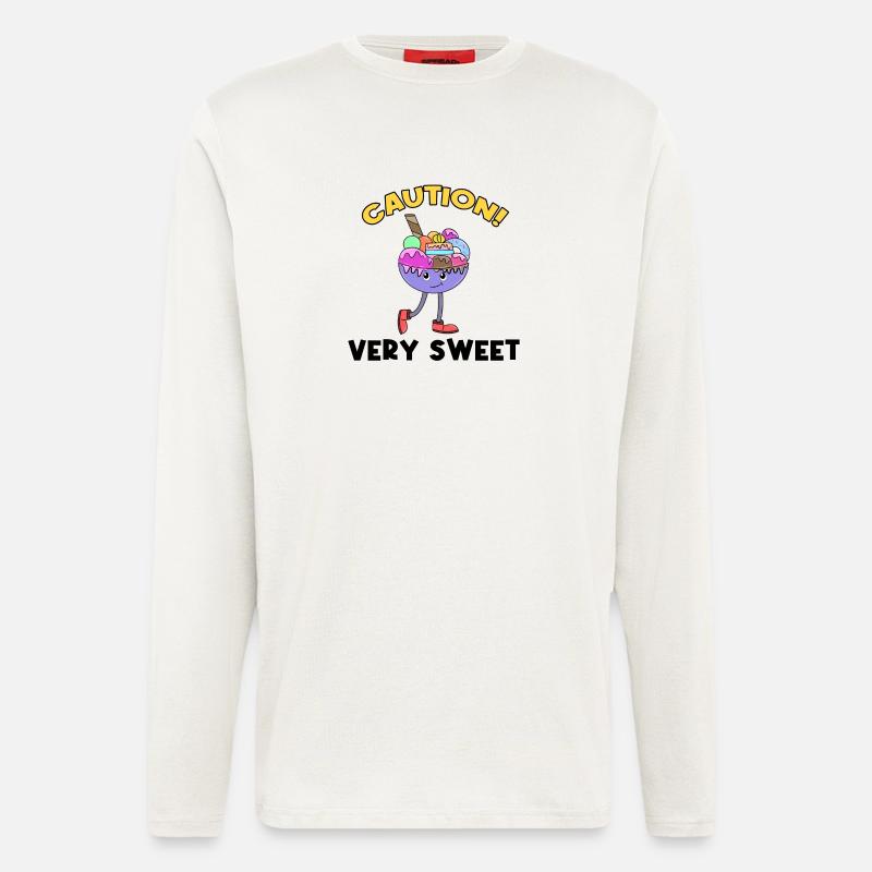 Donut Süßigkeiten Statement Lecker Nachspeise - Langarmshirt - made by SPREAD  - OFF WHITE