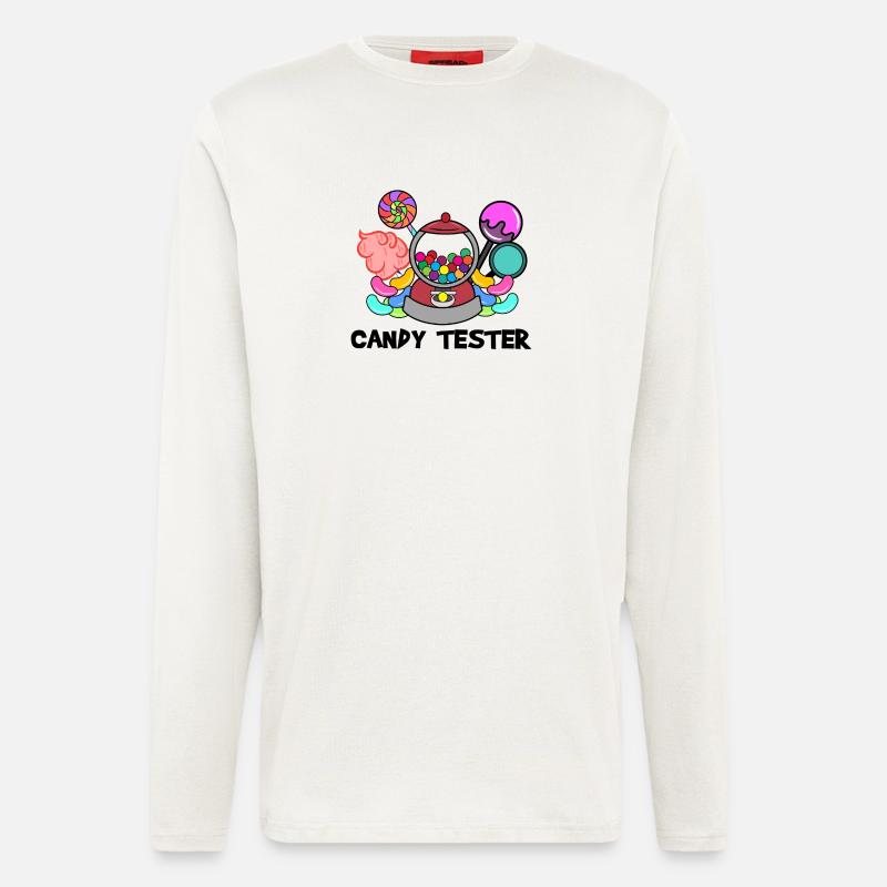 Candy Sweets Statement Dessert Snacking - Longsleeve - made by SPREAD  - OFF WHITE