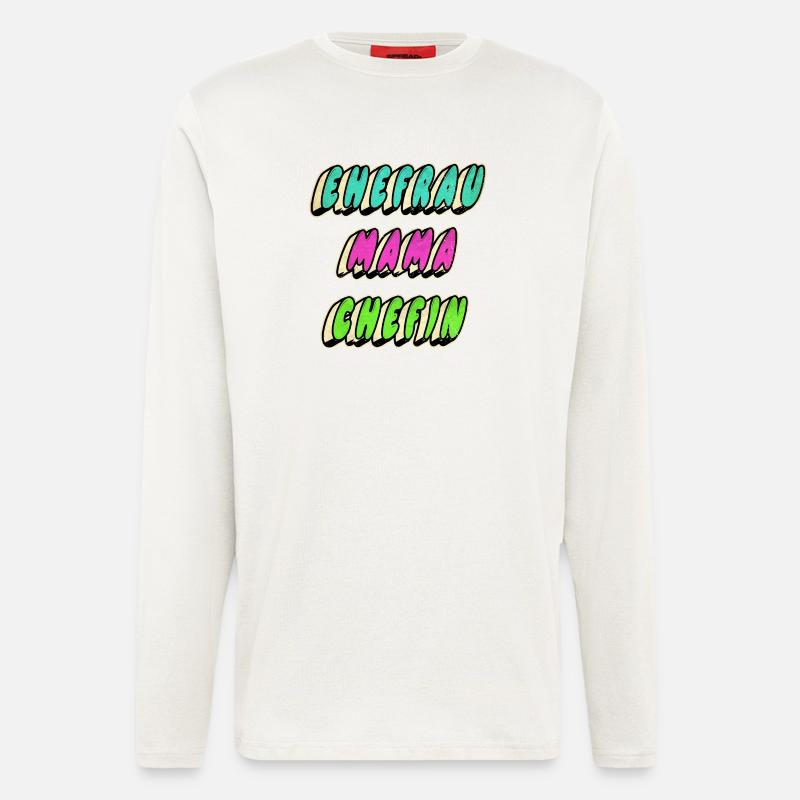 Ehefrau Mama Chefin - Langarmshirt - made by SPREAD  - OFF WHITE