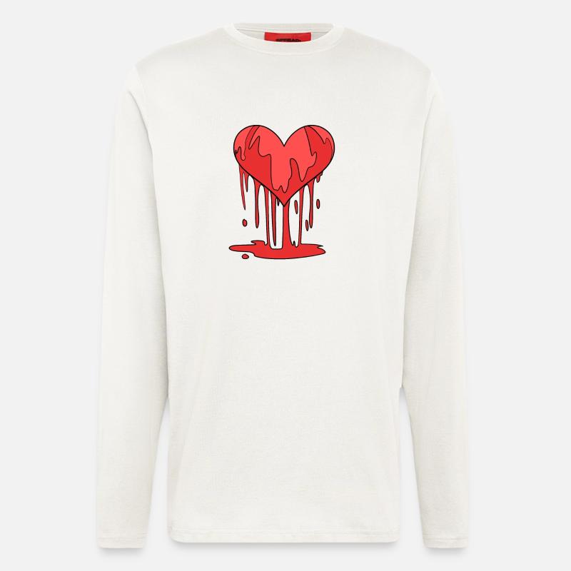 Herz Blut - Langarmshirt - made by SPREAD  - OFF WHITE