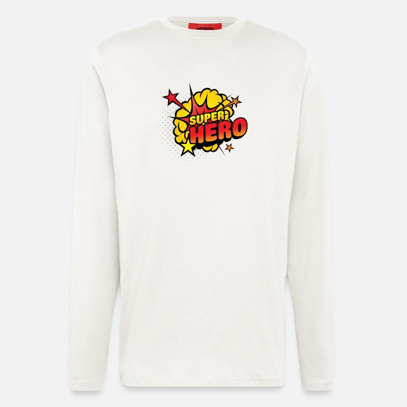 Superhelden Comic Explosion - Langarmshirt - made by SPREAD  - OFF WHITE