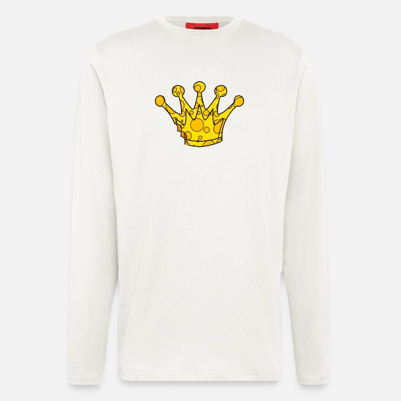 Krone Symbol Käse - Langarmshirt - made by SPREAD - OFF WHITE