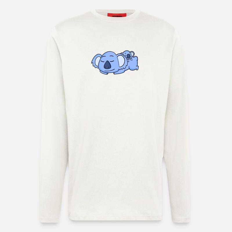 Koala Papa mit Baby Koala - Langarmshirt - made by SPREAD  - OFF WHITE