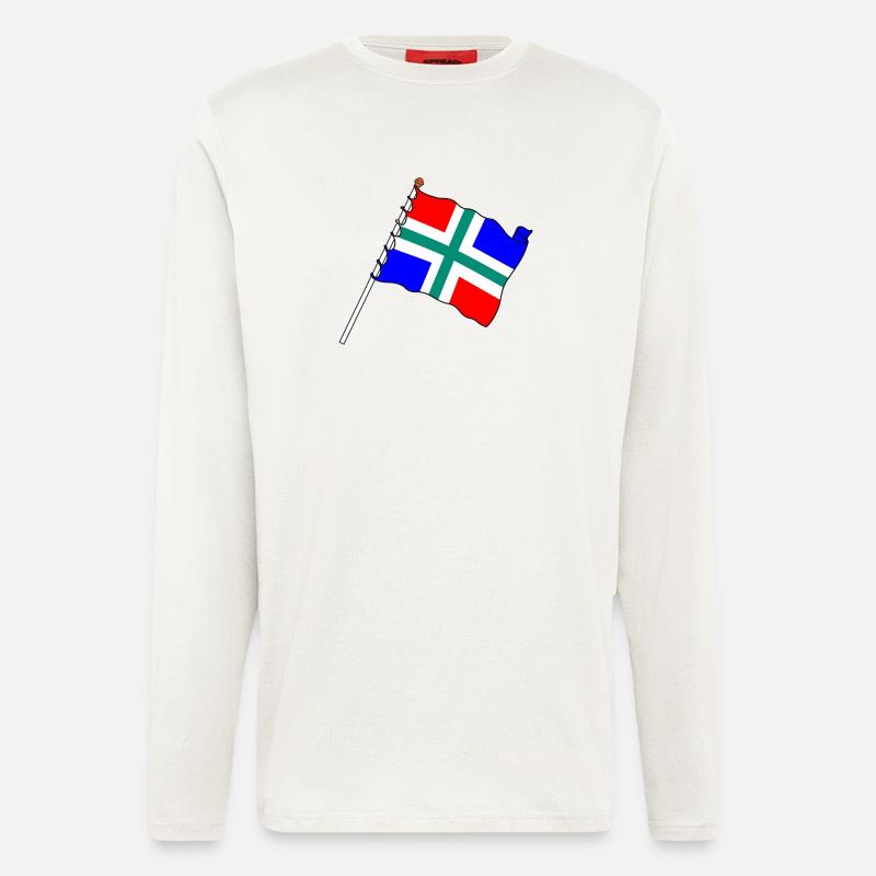 Flagge Provinz Groningen - Langarmshirt - made by SPREAD - OFF WHITE