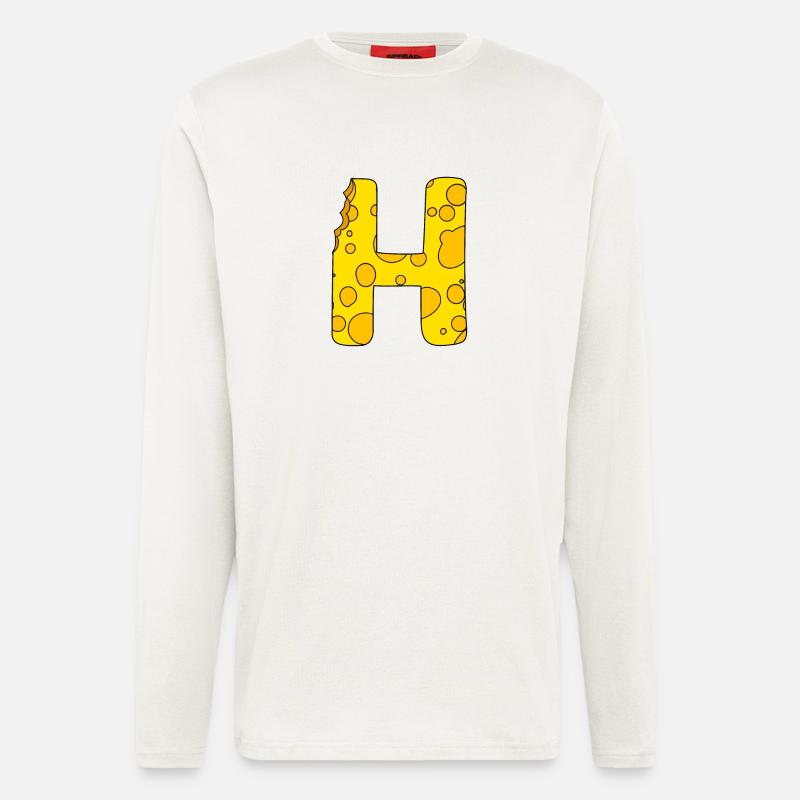 Buchstabe H - Langarmshirt - made by SPREAD  - OFF WHITE