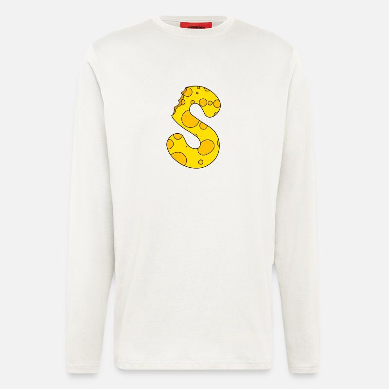 Buchstabe S - Langarmshirt - made by SPREAD  - OFF WHITE