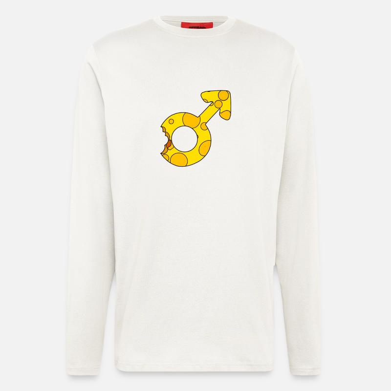 Männliches Geschlecht - Marssymbol - Langarmshirt - made by SPREAD  - OFF WHITE